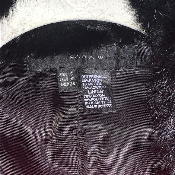 Zara textured jacket with fur collar - Picture 2 of 5